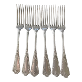 Pop-up Christmas 2022 Set of 6 cutlery in chiseled metal dating from the early twentieth century