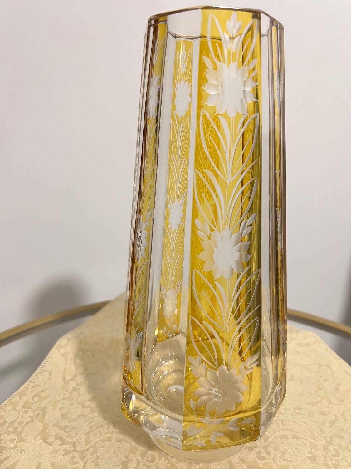 Bohemian crystal vase