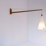 Mid-century Swedish wall lamp in teak by Uno and Östen Kristiansson for Luxus, 1960s