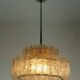 3-tier 1960s vintage mid century doria ice glass CHANDELIER with 45 glasses