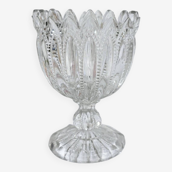 Portieux Molded glass sugar bowl