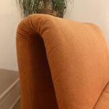 60s armchair in the style of Etienne Fermigier, orange