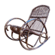 Vintage rocking chair, 60's, rattan and bamboo Rohé Noordwolde