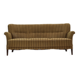 1960s, 3-seater Danish sofa, green furniture wool, original condition.