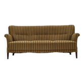 1960s, 3-seater Danish sofa, green furniture wool, original condition.