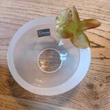 Daum France sculpted crystal bowl – Floral decoration in crystal paste