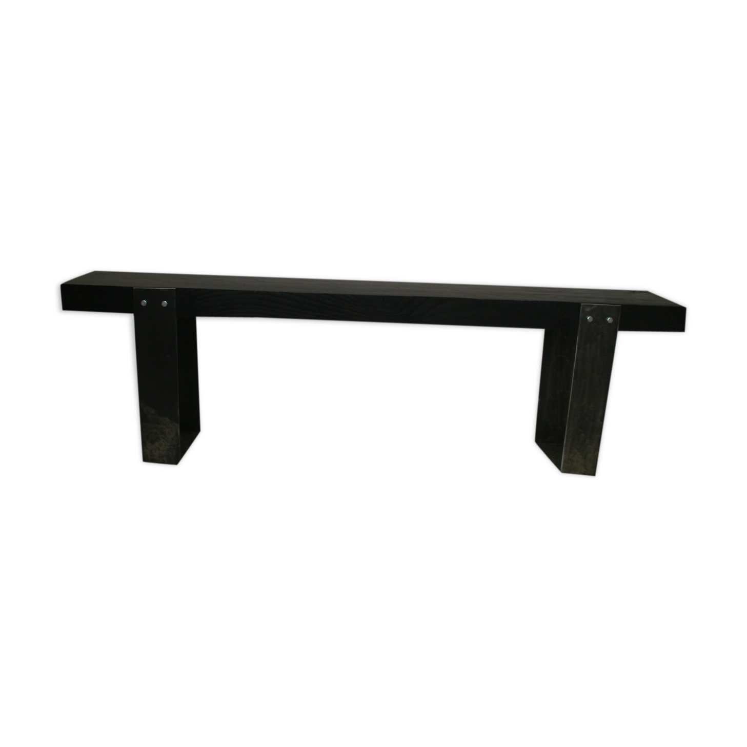 Wood and metal bench