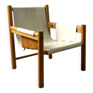 Fauteuil safari cuir