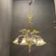 Italian flower chandelier in murano glass, 1960s