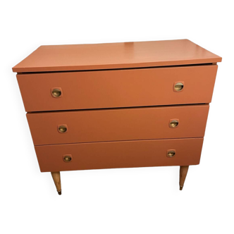 Vintage 70s terra cotta chest of drawers