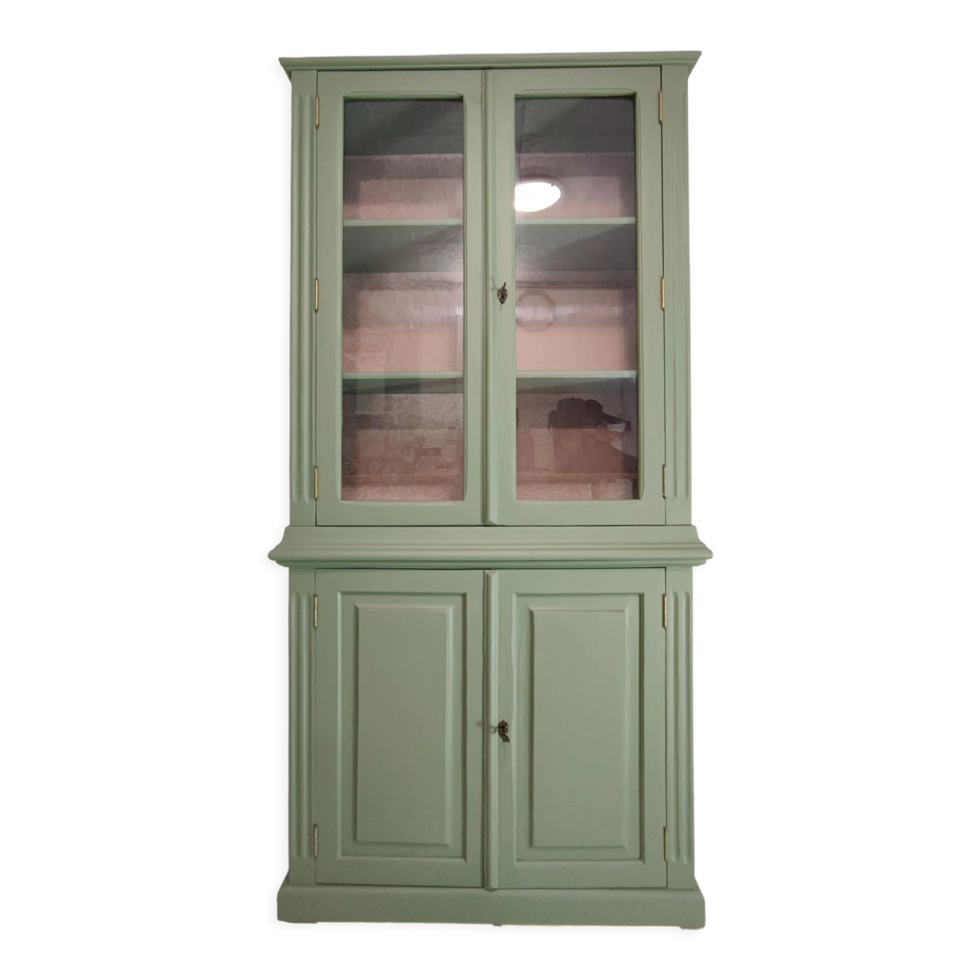 English green glazed sideboard