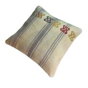 Vintage turkish kilim cushion cover , 40 x 40 cm