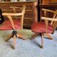 Pair of adjustable office chairs vintage 1960