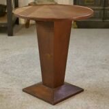 Guéridon en placage de sapelli art déco 1940’s