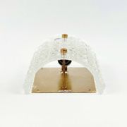 Mid-Century Scandinavian Glass & Brass Wall Lamp - C. Fagerlund, Orrefors