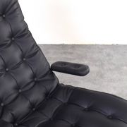 Bauhaus Leather and Chrome Model Fenix Chaise Longue by Sam Larsson for Dux