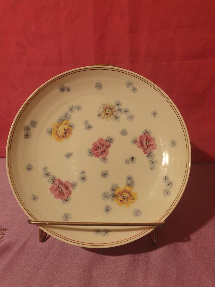 Limoges porcelain Charles Ahrenfeldt Pair of compote bowls with floral decoration