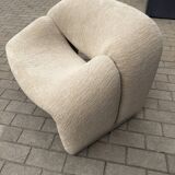 2x Artifort Groovy F598 Pierre Paulin, Pierre Frey: Chenille Igor (Sable)