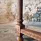 Antique French oak and elm dining table – Early 20th century farmhouse table with turned legs