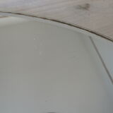 Beveled oval table mirror