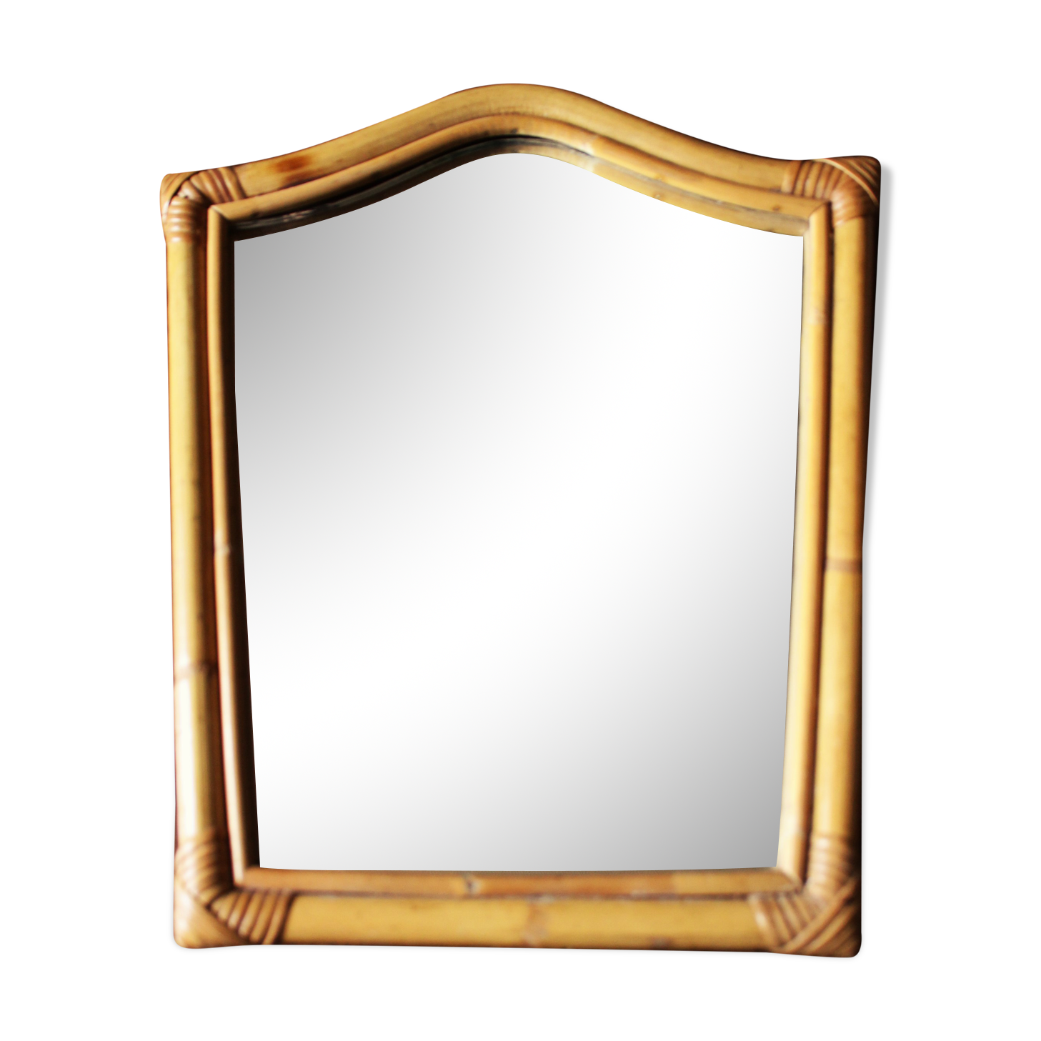 Vintage Mirror Light wood bamboo way