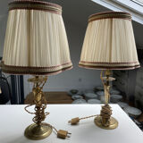 Paire de lampes en laiton