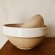 Duo de saladiers en grès beige Digoin