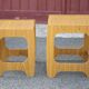 Scandinavian style nesting table set, coffee table, bedside table.
