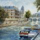 Huile sur panneau – Paris Quai des Grands-Augustins – signée H. Charby