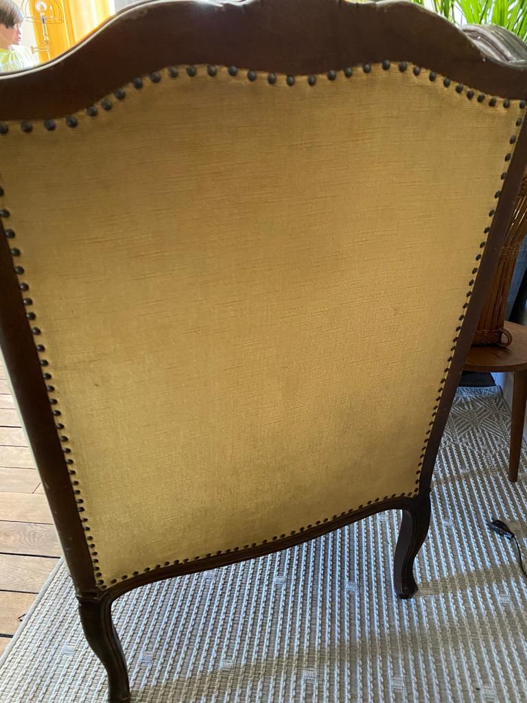 Shepherdess armchair velvet yellow mustard padded vintage