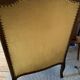Shepherdess armchair velvet yellow mustard padded vintage
