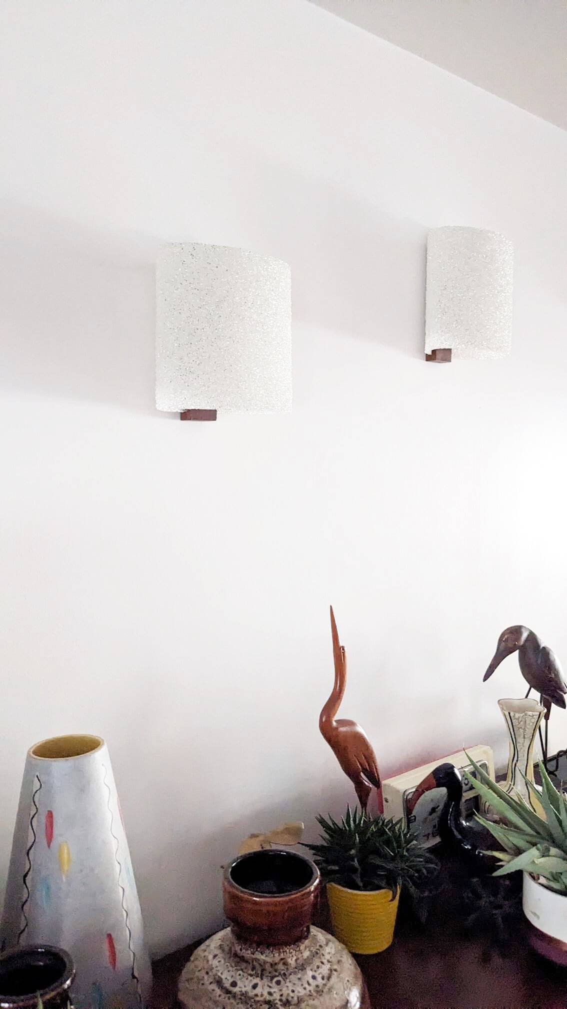 2 Scandinavian design wall lights from the 60s