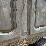 Old cabinet 18th century painted patinated