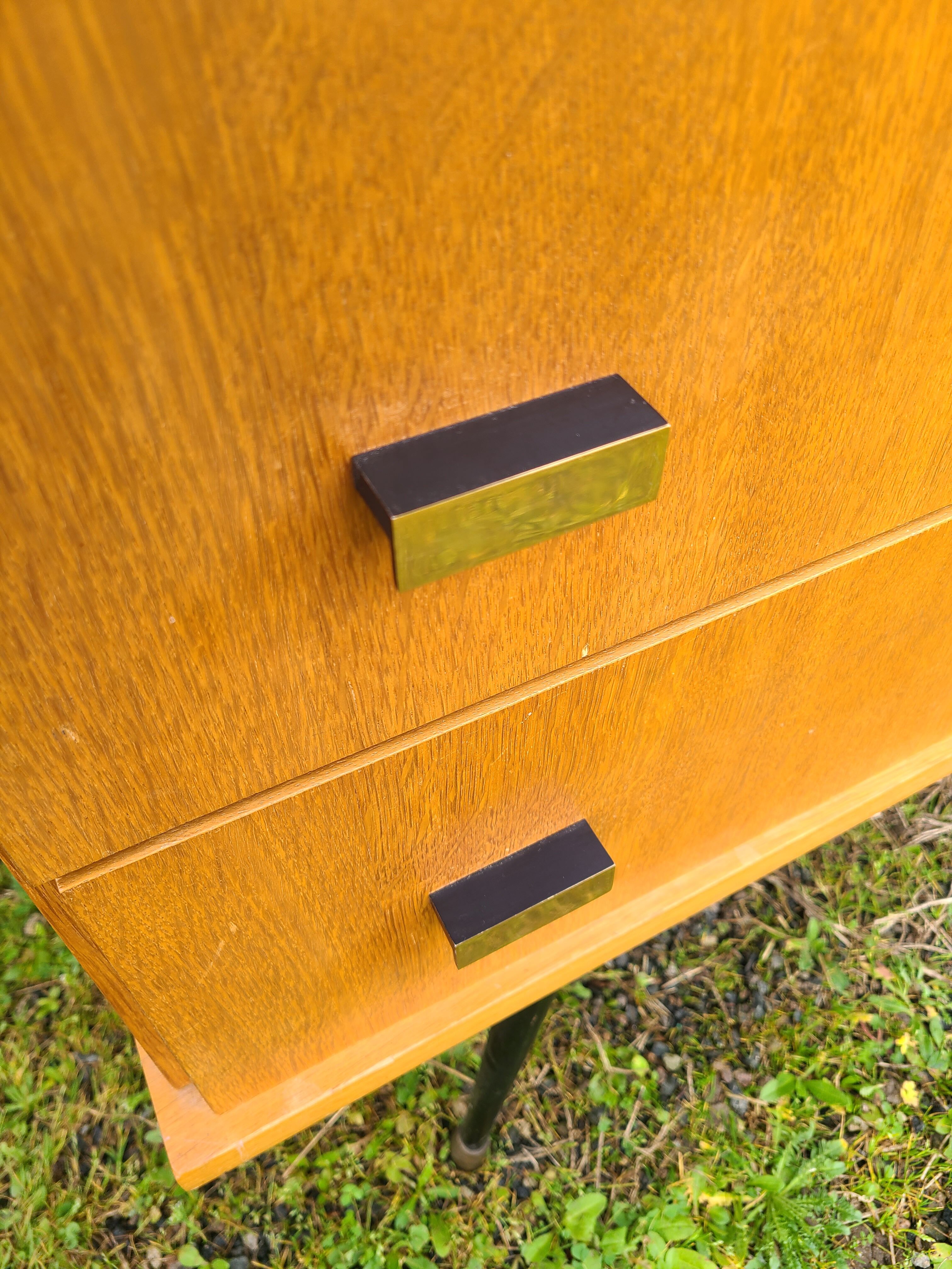 Vintage chest of drawers feet compass gilded brass