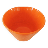 Orange earthenware salad bowl MBFA Pornic