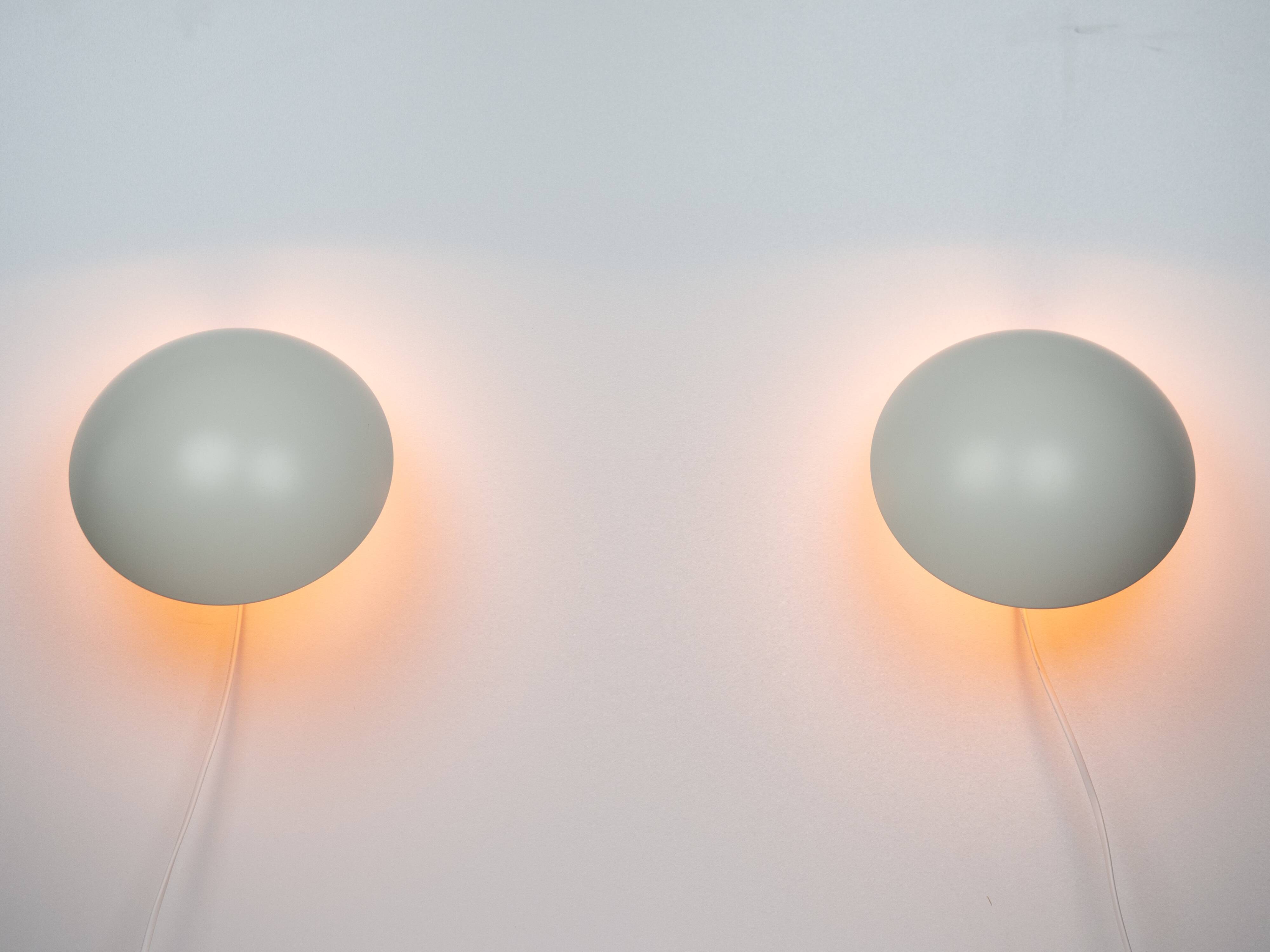 Pair of 2 Danish vintage wall lamps PH Hat by Poul Henningsen Louis Poulsen