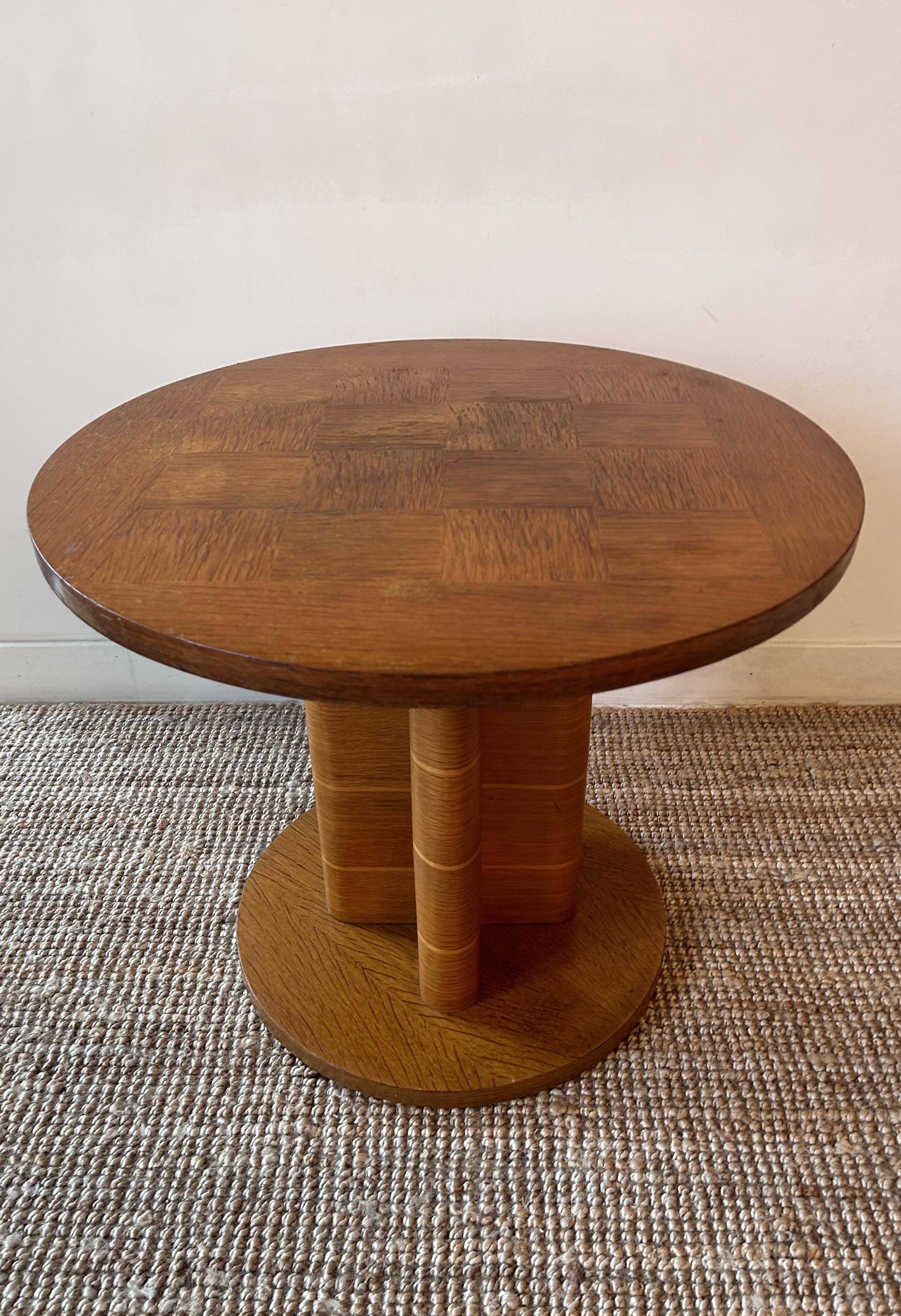 Vintage marquetry coffee table, France 1950s