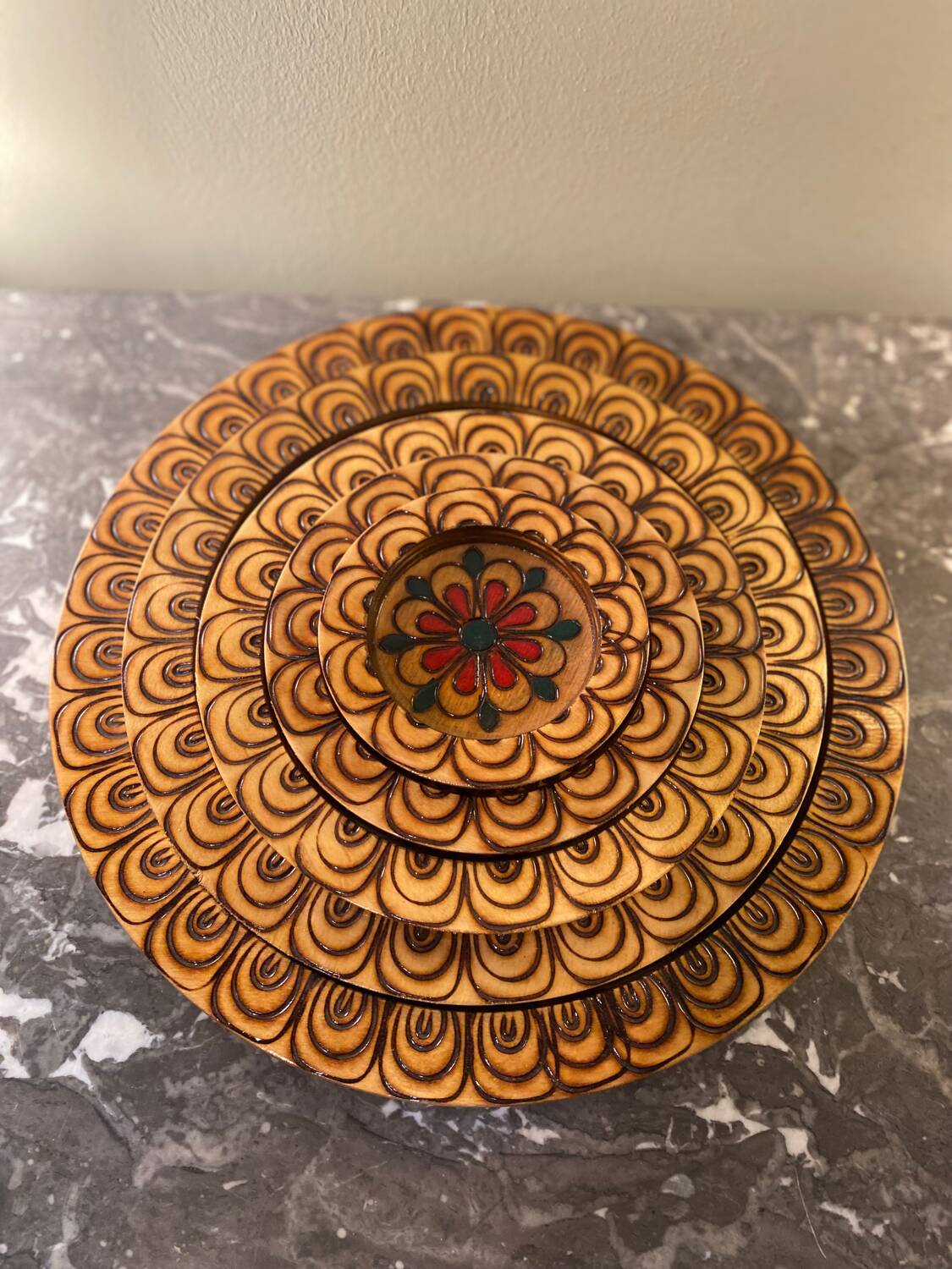 Vintage wooden dish