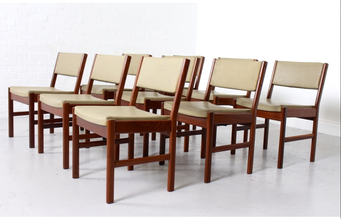 Vintage teak lounge chairs, Denmark, by MCM