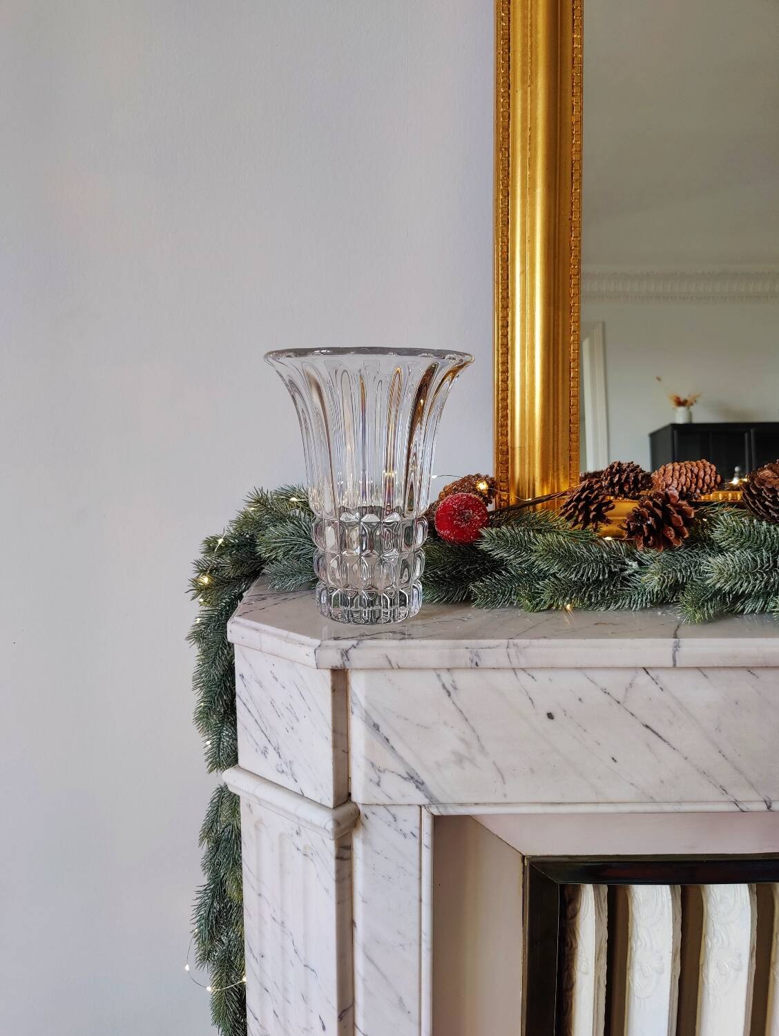 Slender glass vase