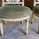 Pair of Louis XVI style chairs from the 18th century with lyre back.