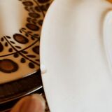 6 walnut model flat plates by Boch