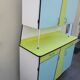 Yellow and blue vintage formica kitchen buffet