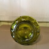 Vintage olive green glass carafe