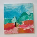 Abstract landscape painting