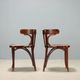 Antique Thonet armchairs in painted beech, walnut, Austria, 20th century