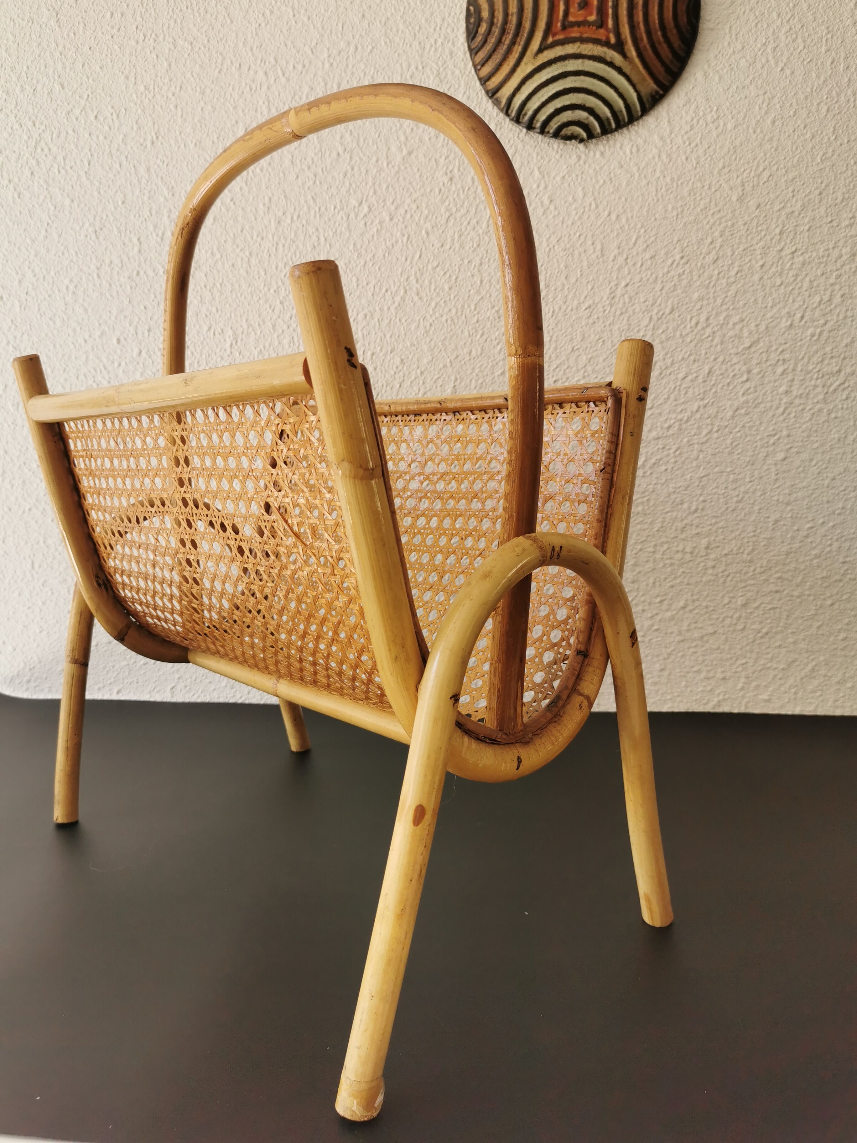 Door vintage bamboo magazines and rattan canning 70s
