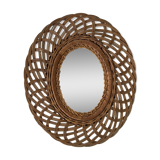Vintage wicker mirror