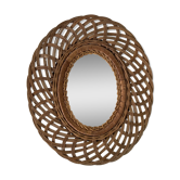 Vintage wicker mirror