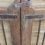 Old gate in Burmese teak and wrought iron